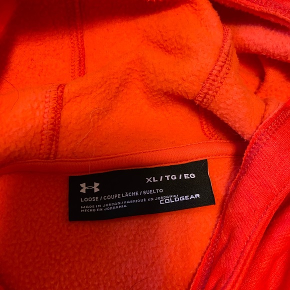 Neon orange Under Armor sweatshirt - Picture 4 of 4